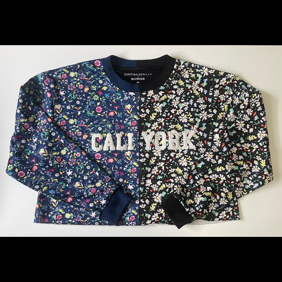 Cynthia Rowley Tops - Cynthia Rowley x Bandier Women’s Cali York Floral Cropped Sweatshirt